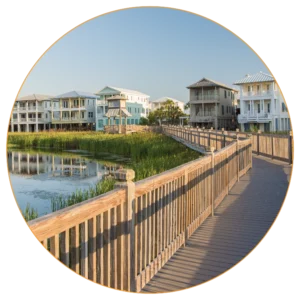 A boardwalk in Destin, FL